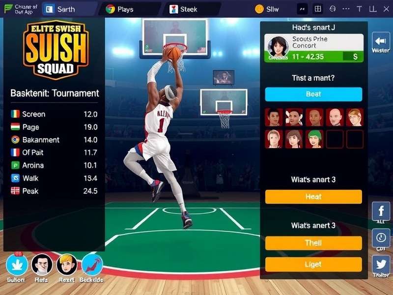 Elite Swish Squad India gameplay screenshot showing basketball action